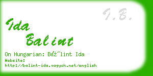 ida balint business card